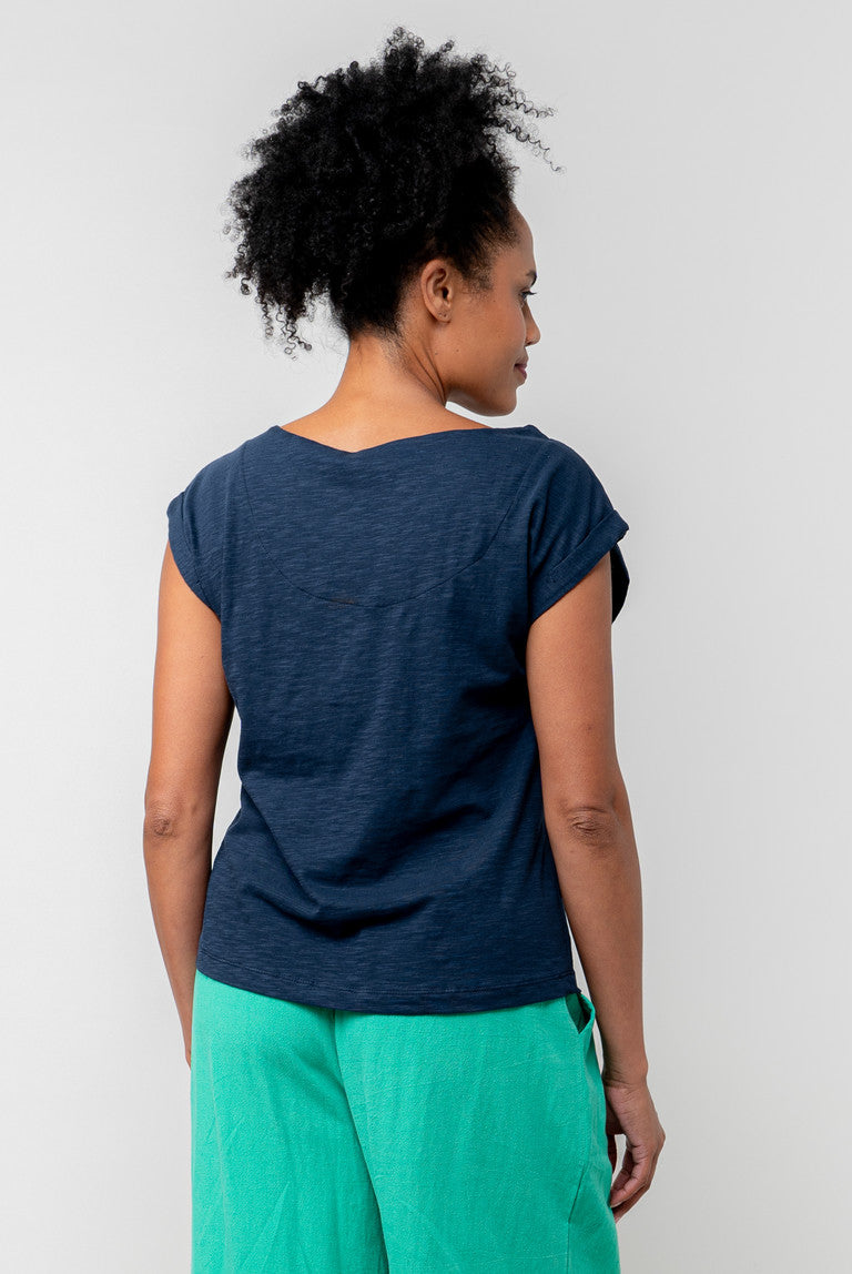 Lily & Me Sway Organic Cotton T-Shirt - Navy
