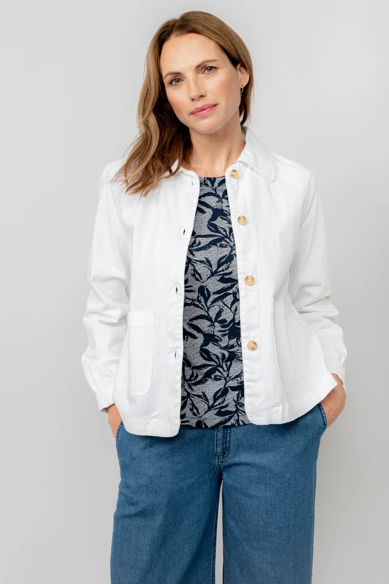 Lily & Me Kynance Jacket Twill - White