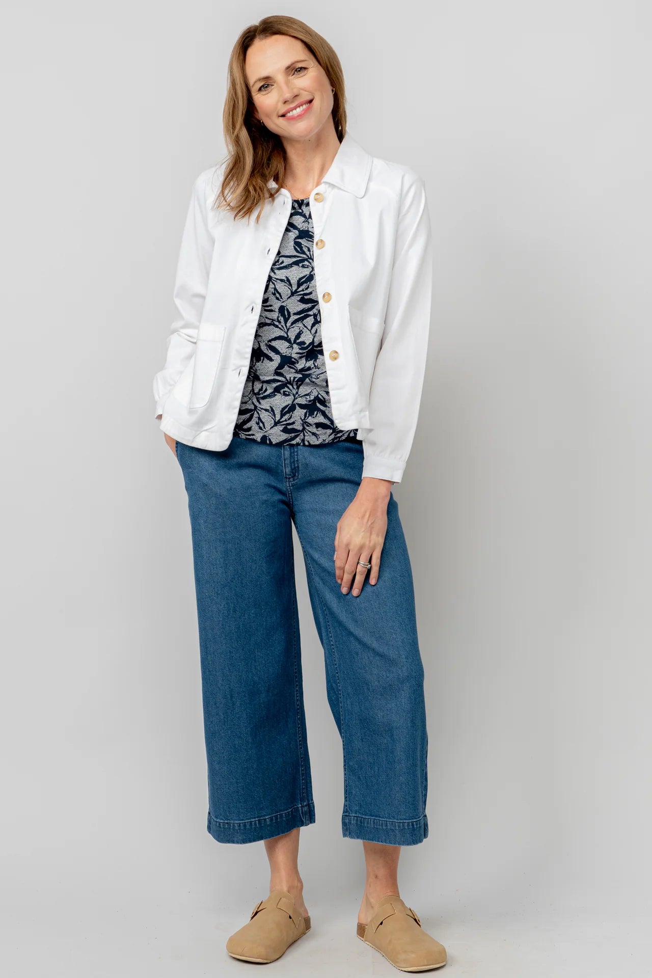 Lily & Me Kynance Jacket Twill - White
