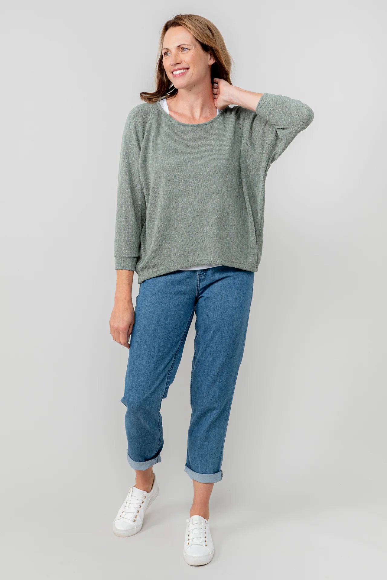 Lily & Me Laburnum Top Plain - Sage