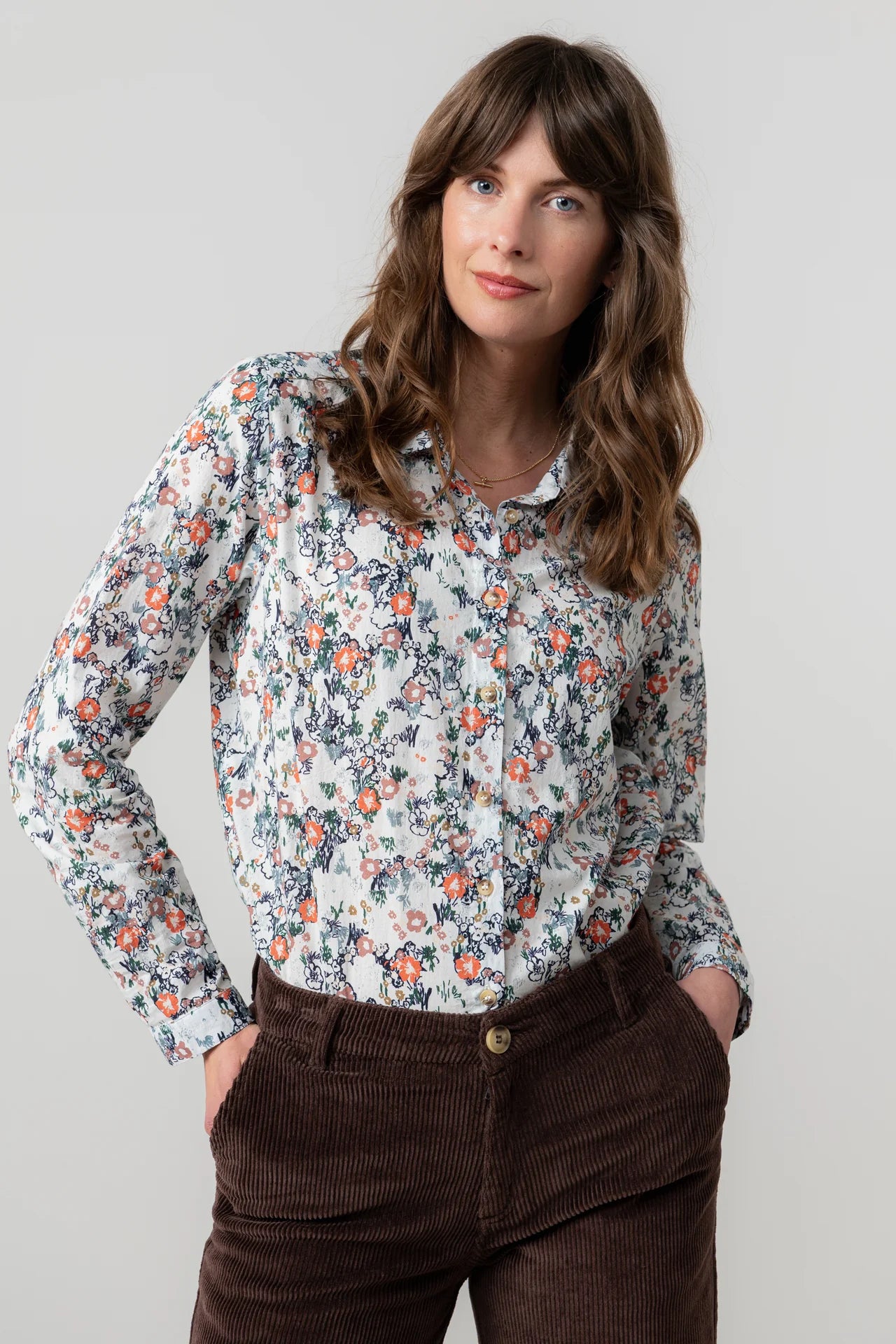 Lily & Me Patsy Shirt Ditsy - Ecru
