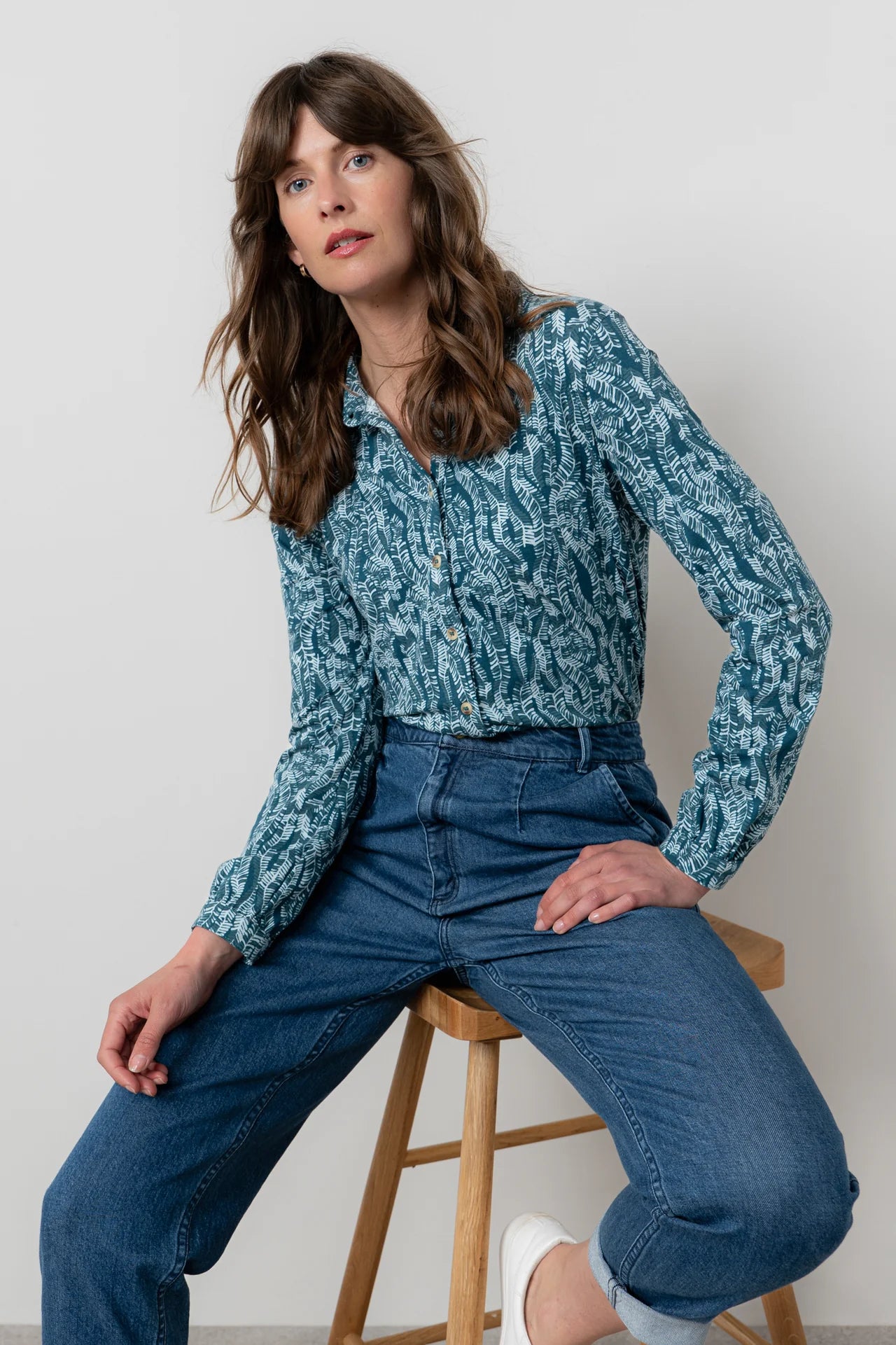 Lily & Me Bowbridge Shirt Fern - Petrol