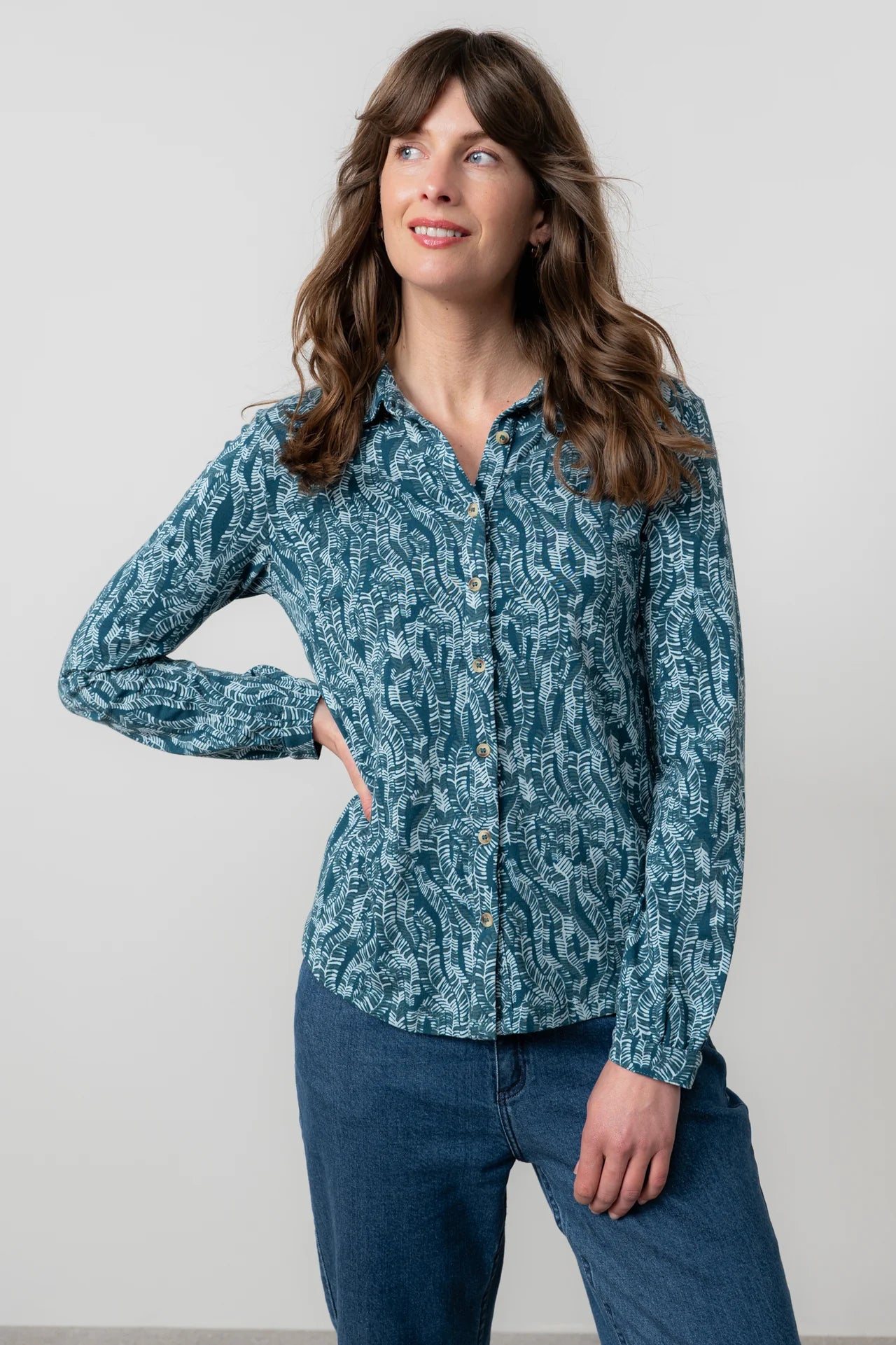 Lily & Me Bowbridge Shirt Fern - Petrol