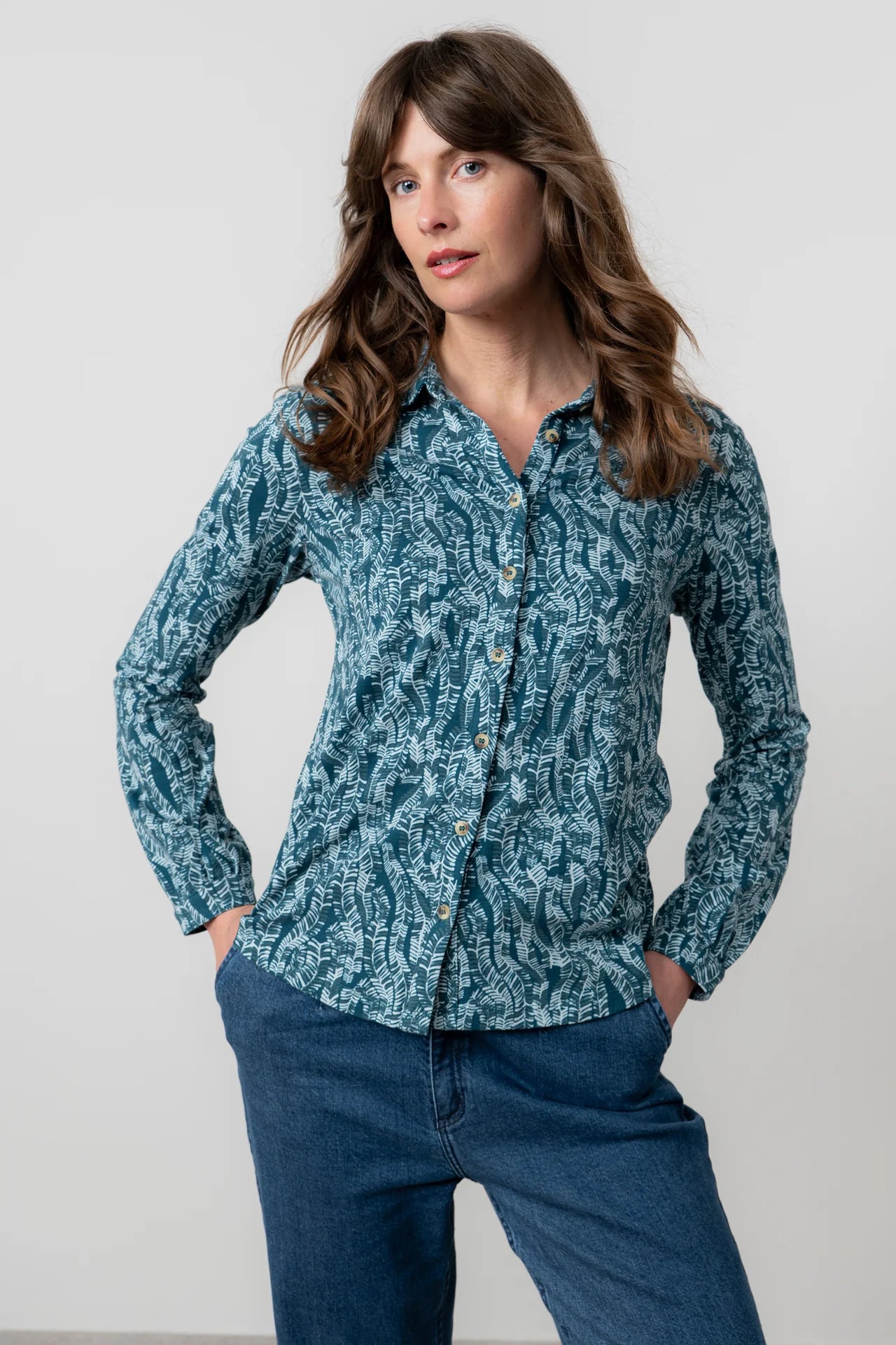Lily & Me Bowbridge Shirt Fern - Petrol