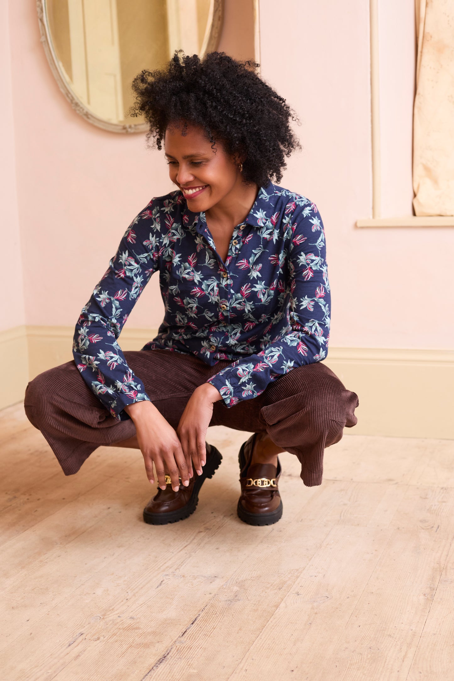 Lily & Me Bowbridge Shirt Foliage - Navy