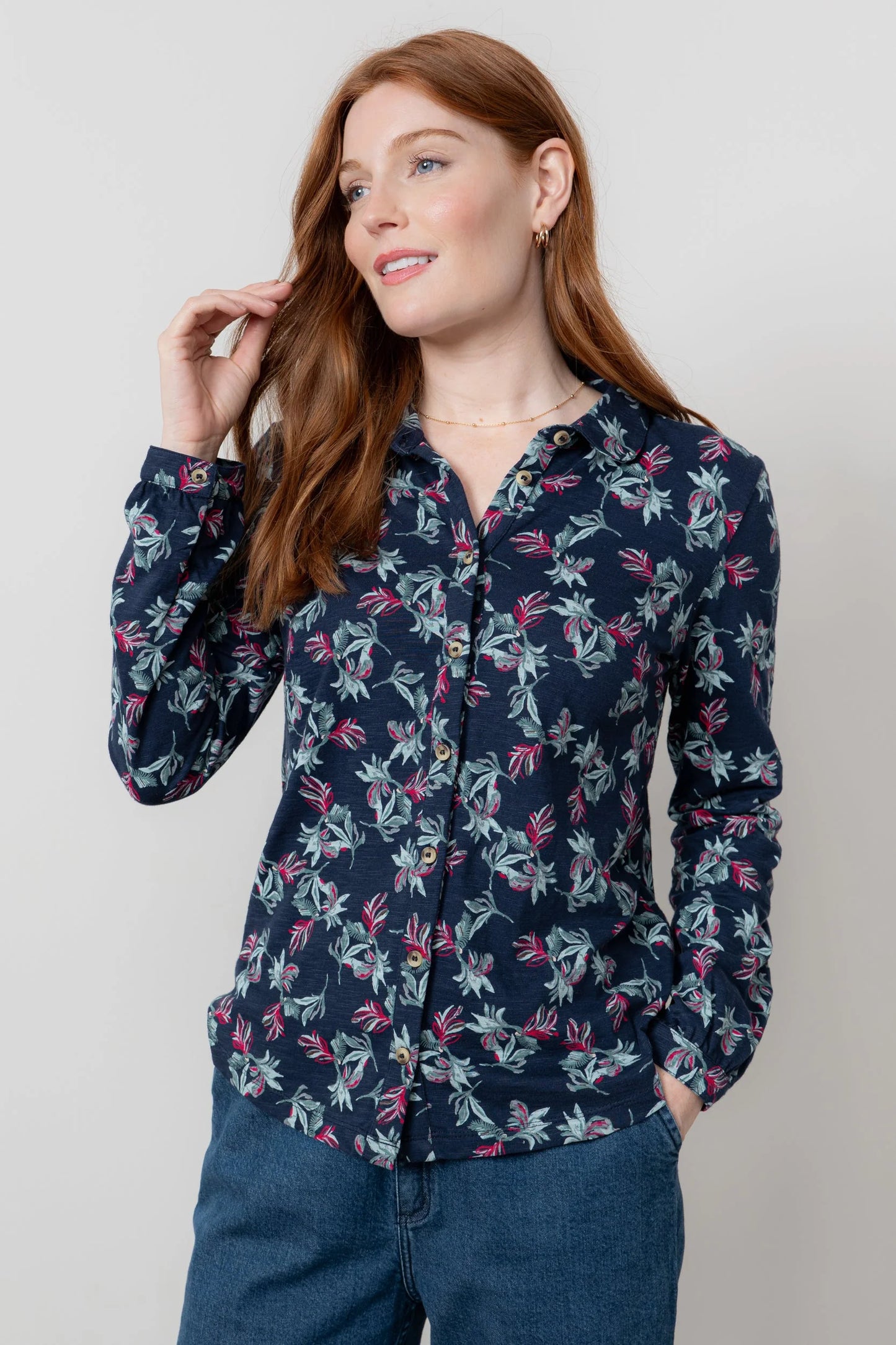 Lily & Me Bowbridge Shirt Foliage - Navy