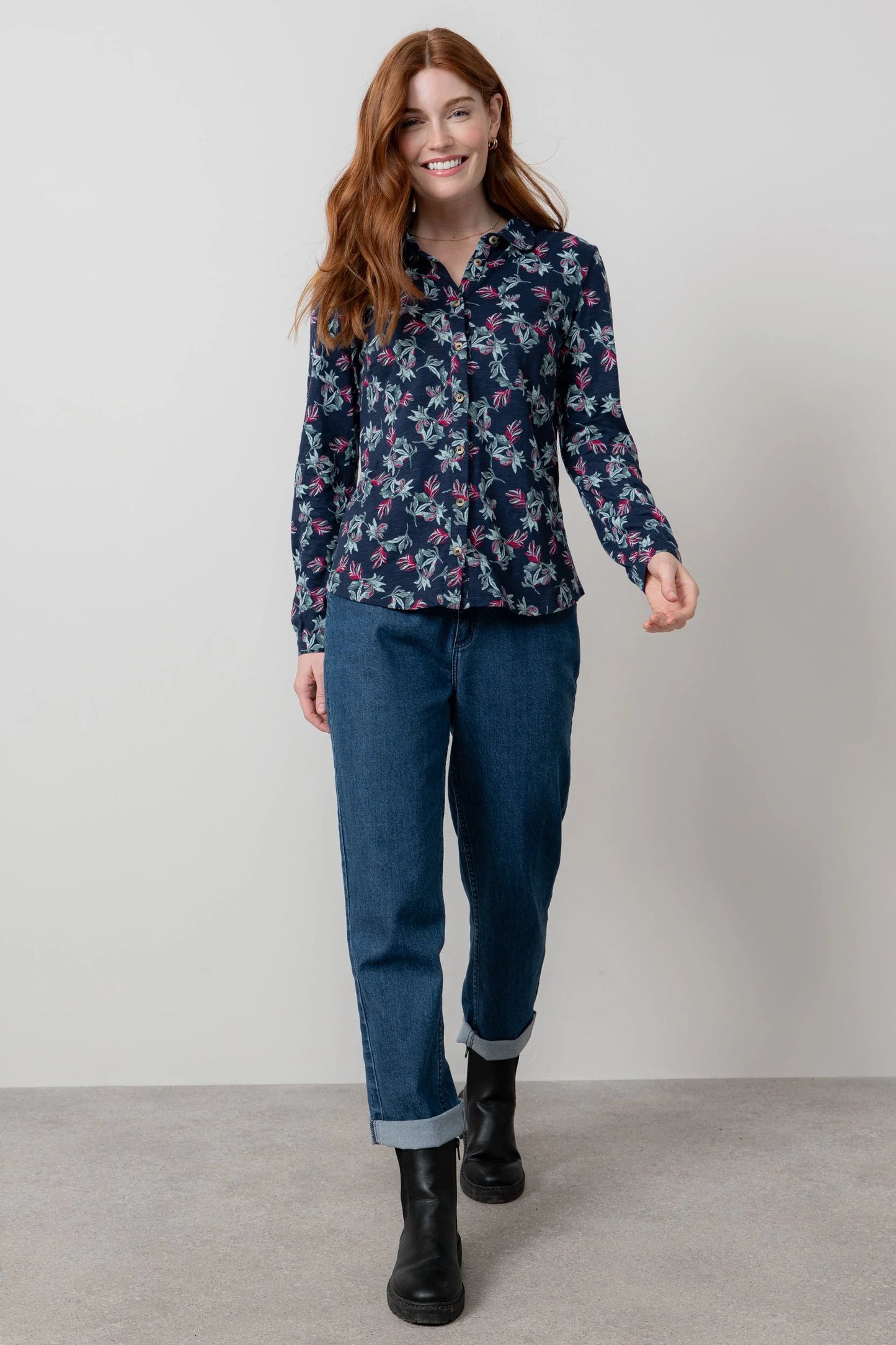 Lily & Me Bowbridge Shirt Foliage - Navy