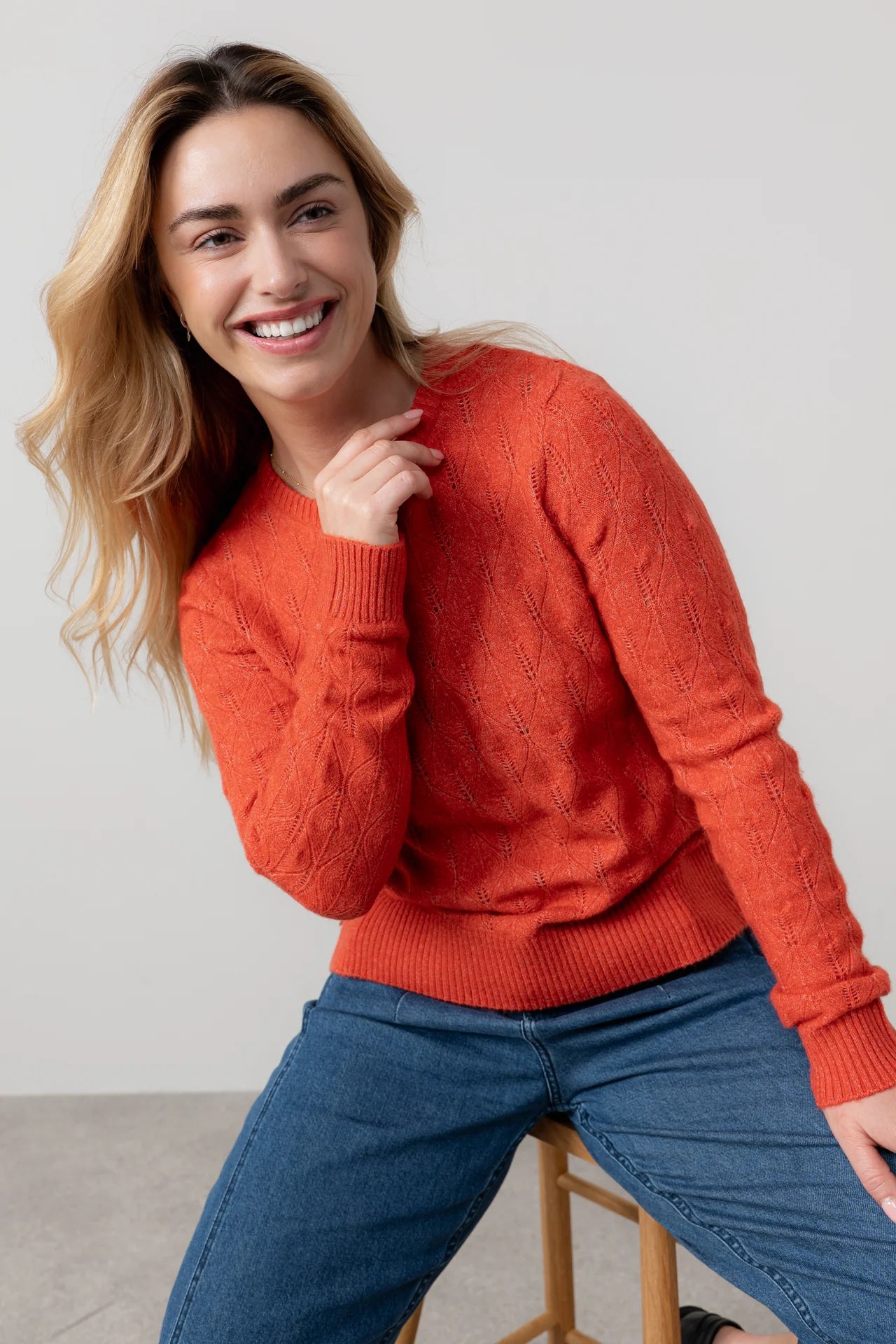 Lily & Me Harefield Jumper - Orange Red