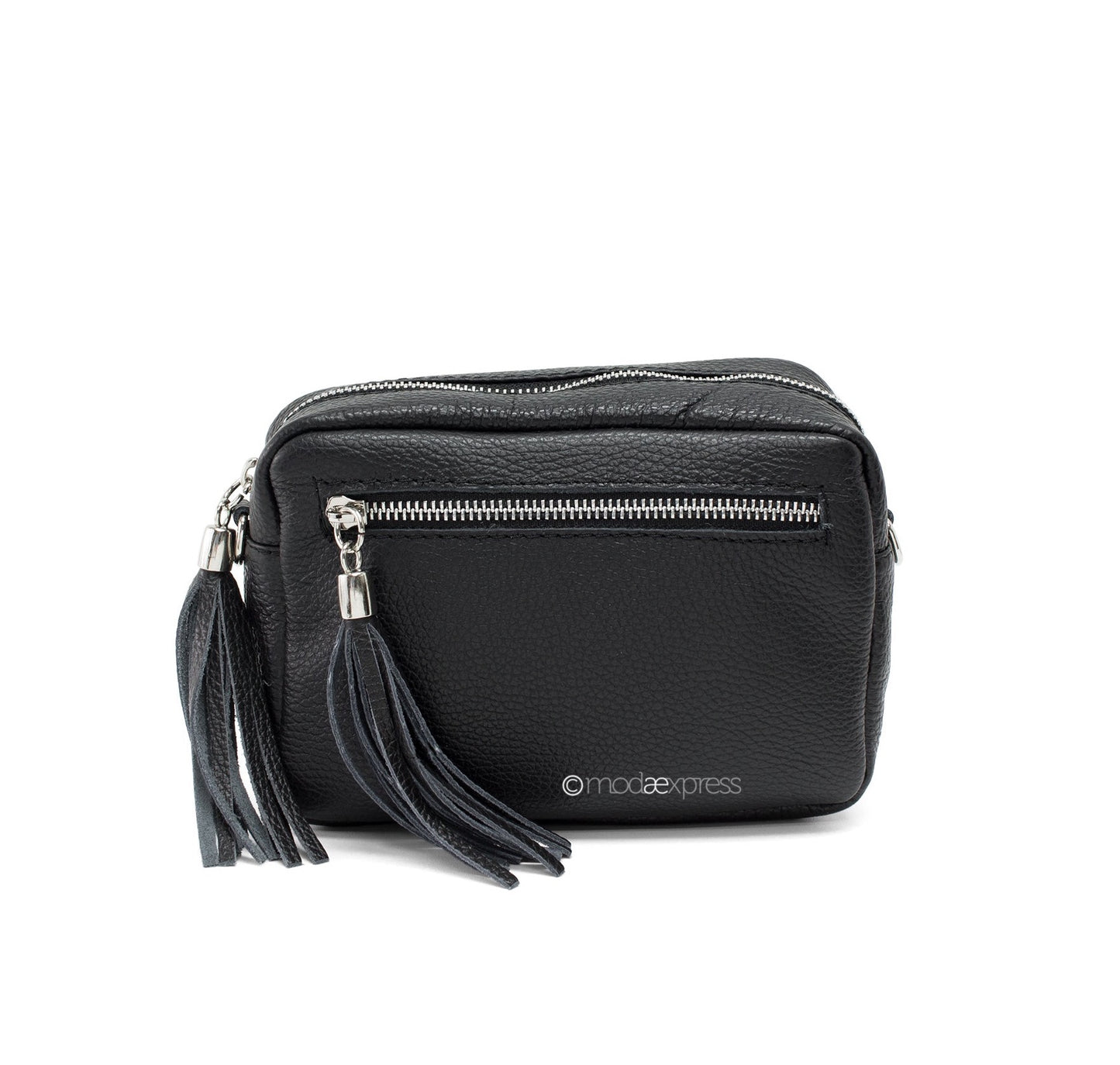 Gemma Italian Leather Camera-Style Bag with Tassels - Choice of colours