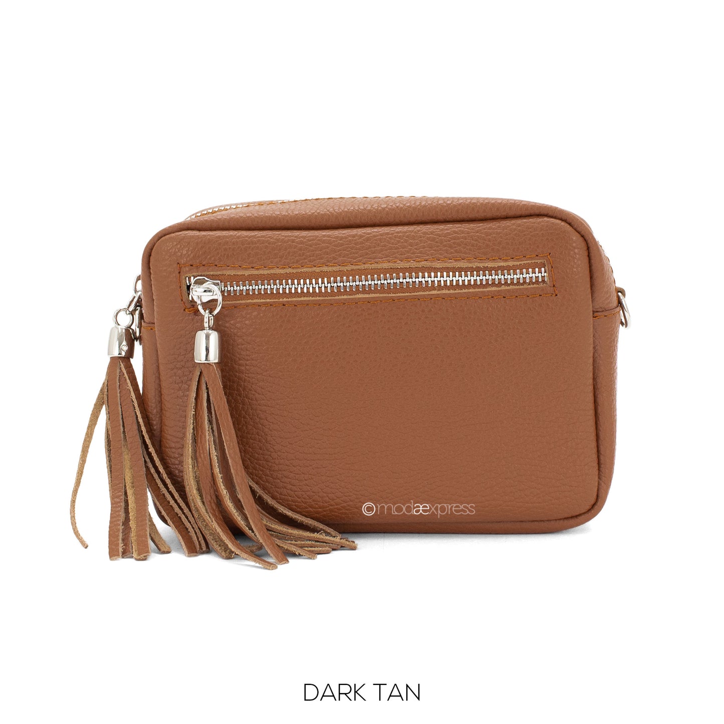 Gemma Italian Leather Camera-Style Bag with Tassels - Choice of colours