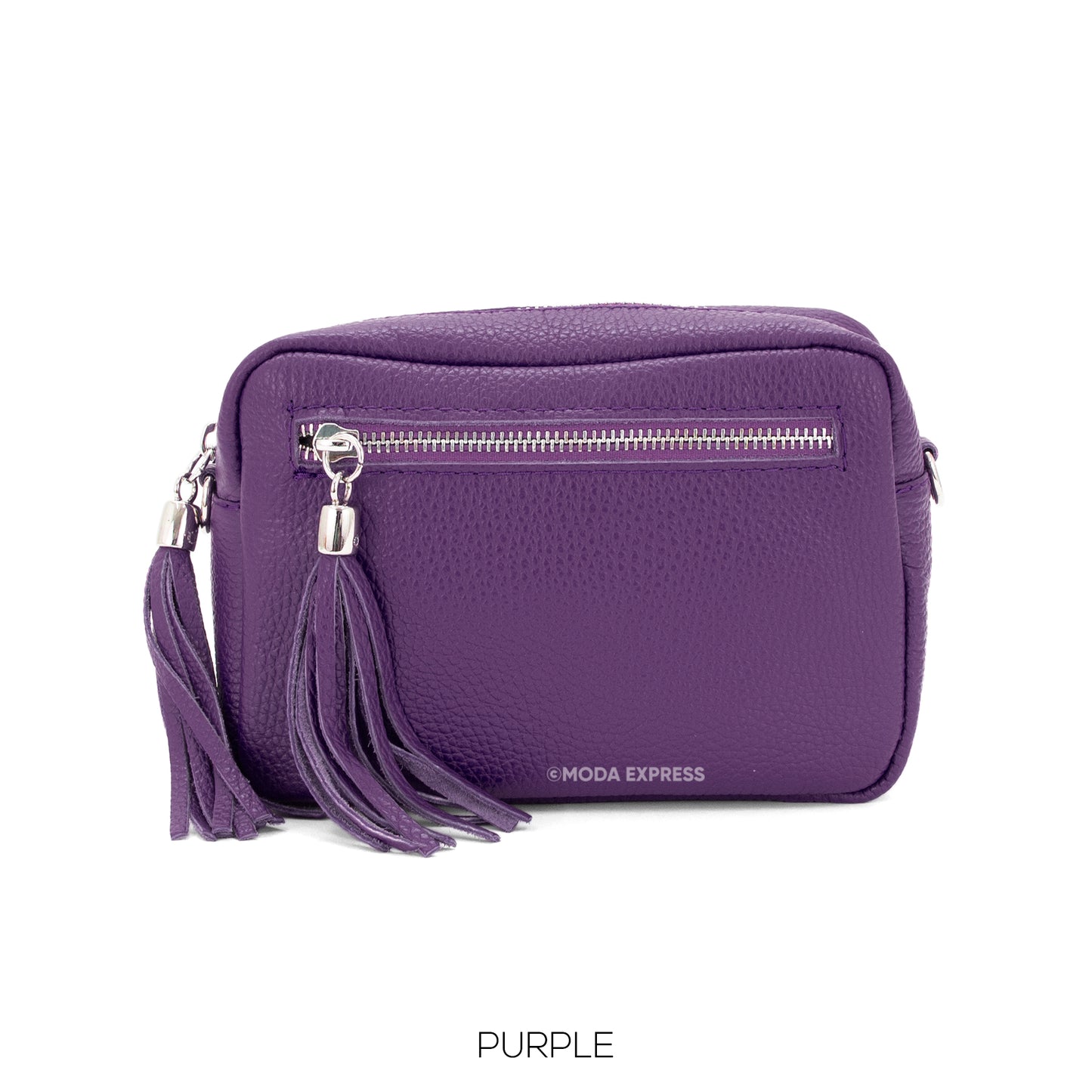 Gemma Italian Leather Camera-Style Bag with Tassels - Choice of colours