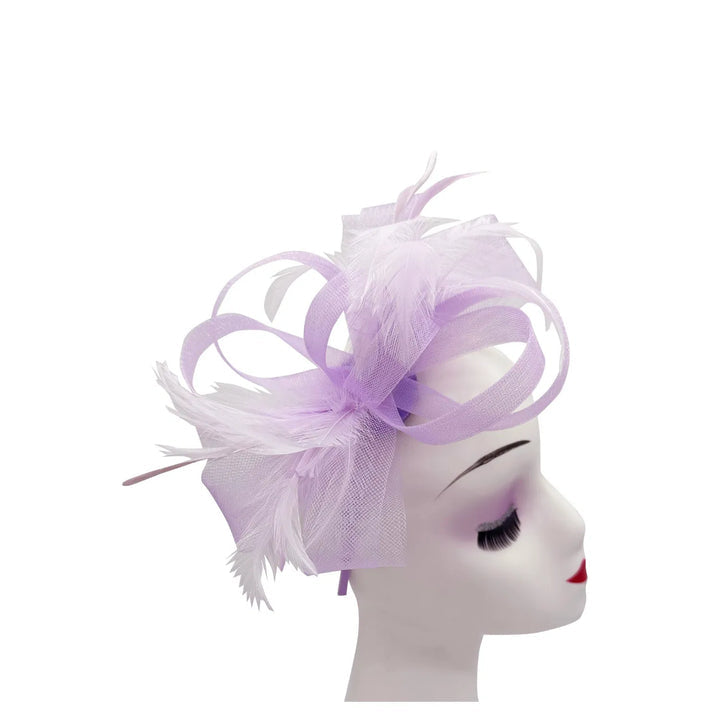 Loop Bow Fascinator with Feathers - Choice of colours