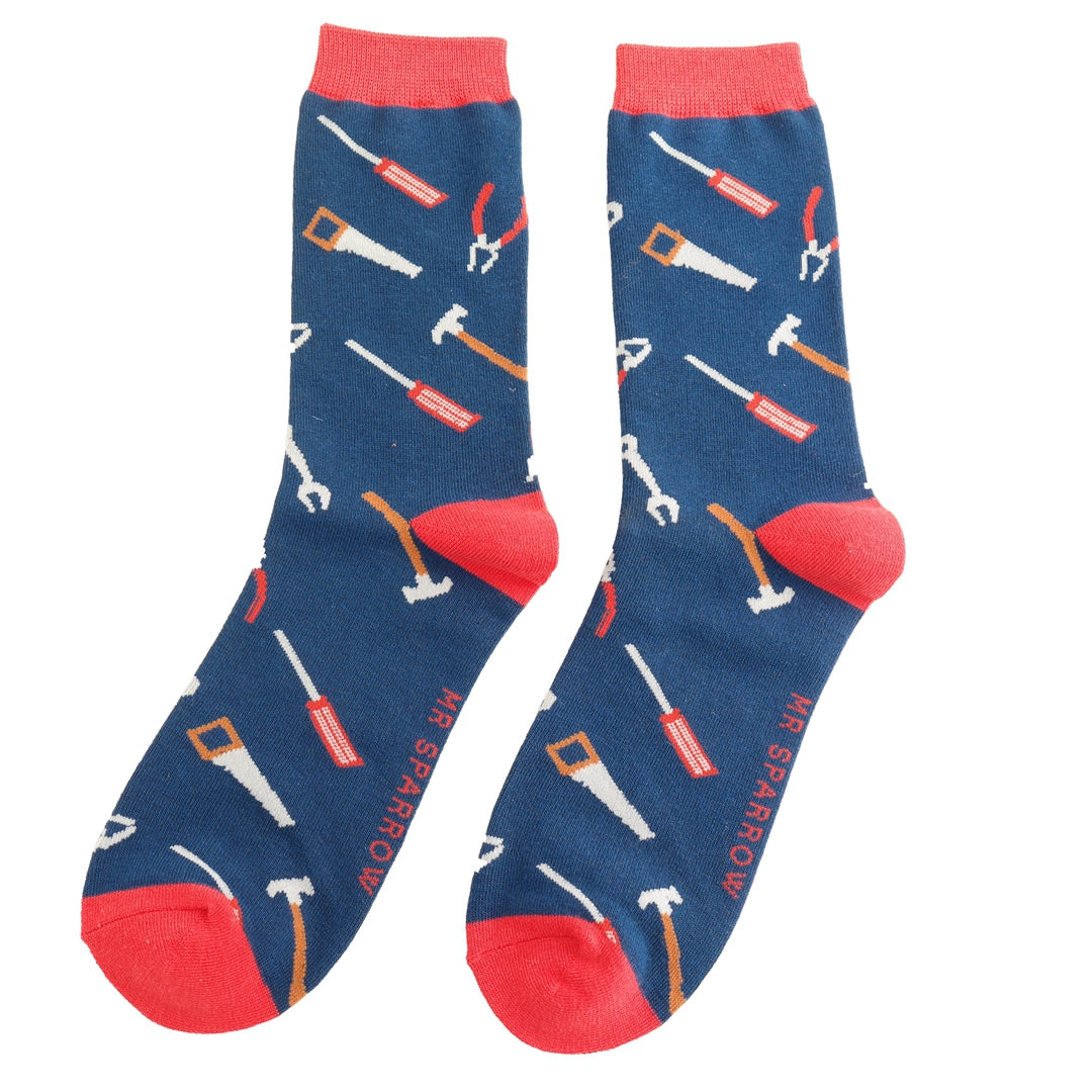 Mr Sparrow Bamboo Tools Socks - Navy