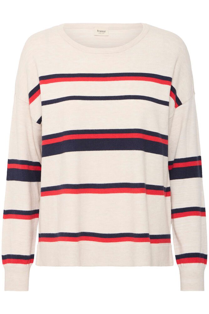 Fransa Melani Pullover - Red Stripe