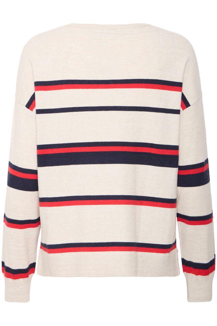Fransa Melani Pullover - Red Stripe