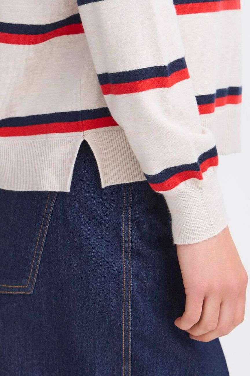 Fransa Melani Pullover - Red Stripe