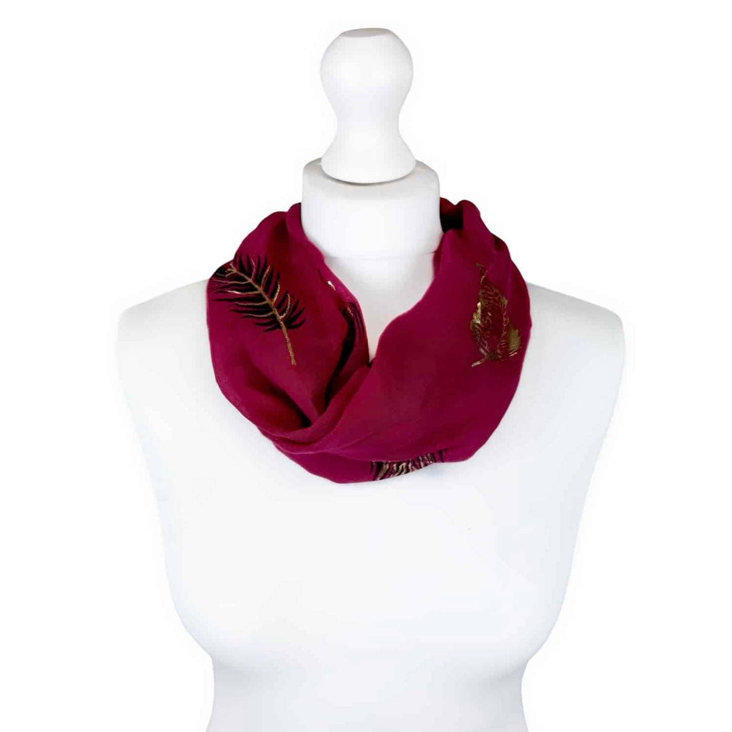 Feather Print Magnetic Scarf - Choice of colours