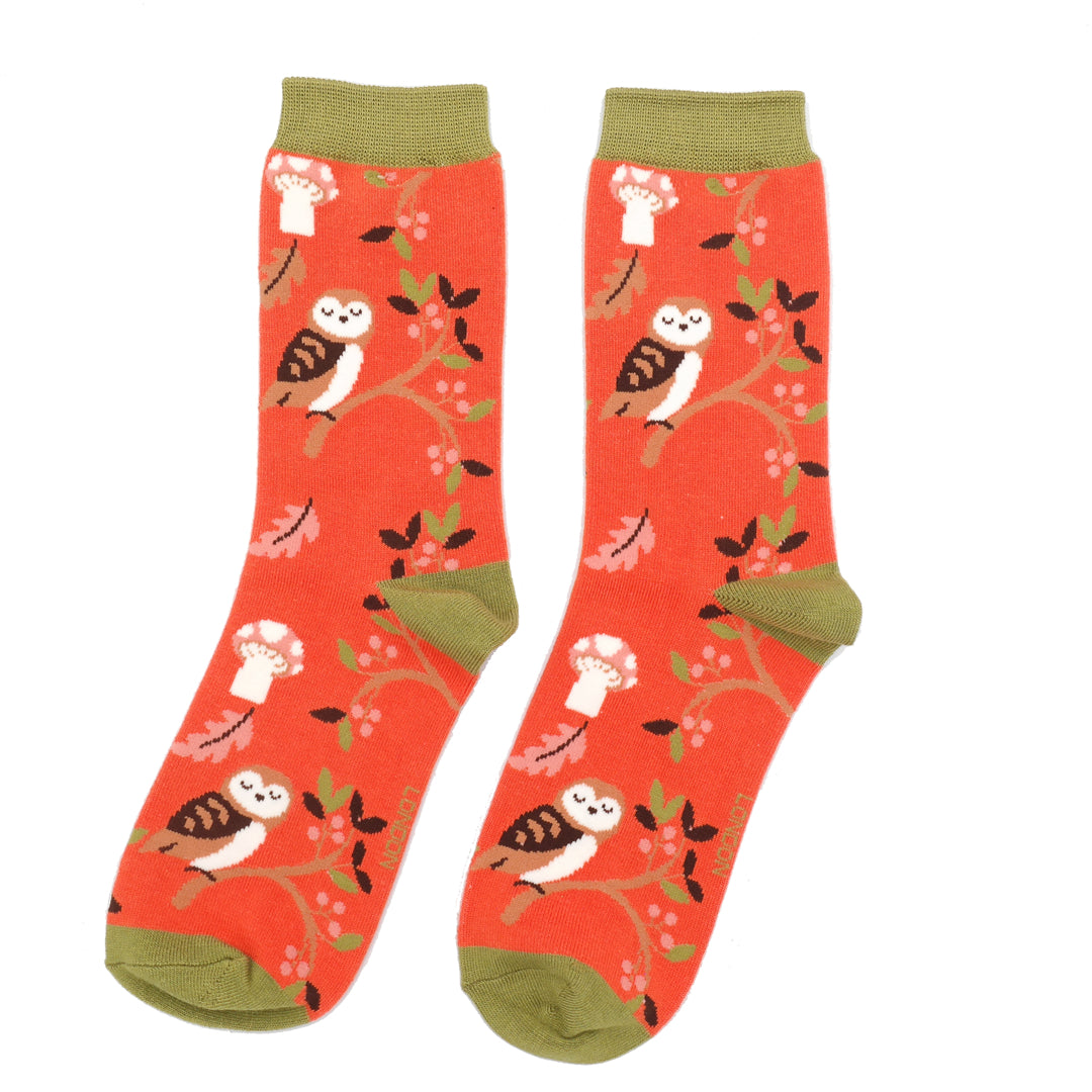 Miss Sparrow Bamboo Woodland Owl - Orange