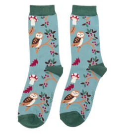 Miss Sparrow Bamboo Woodland Owl - Duck Egg