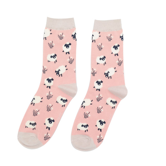 Miss Sparrow Bamboo Sheep Socks - Pink