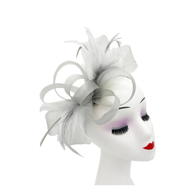 Loop Bow Fascinator with Feathers - Choice of colours