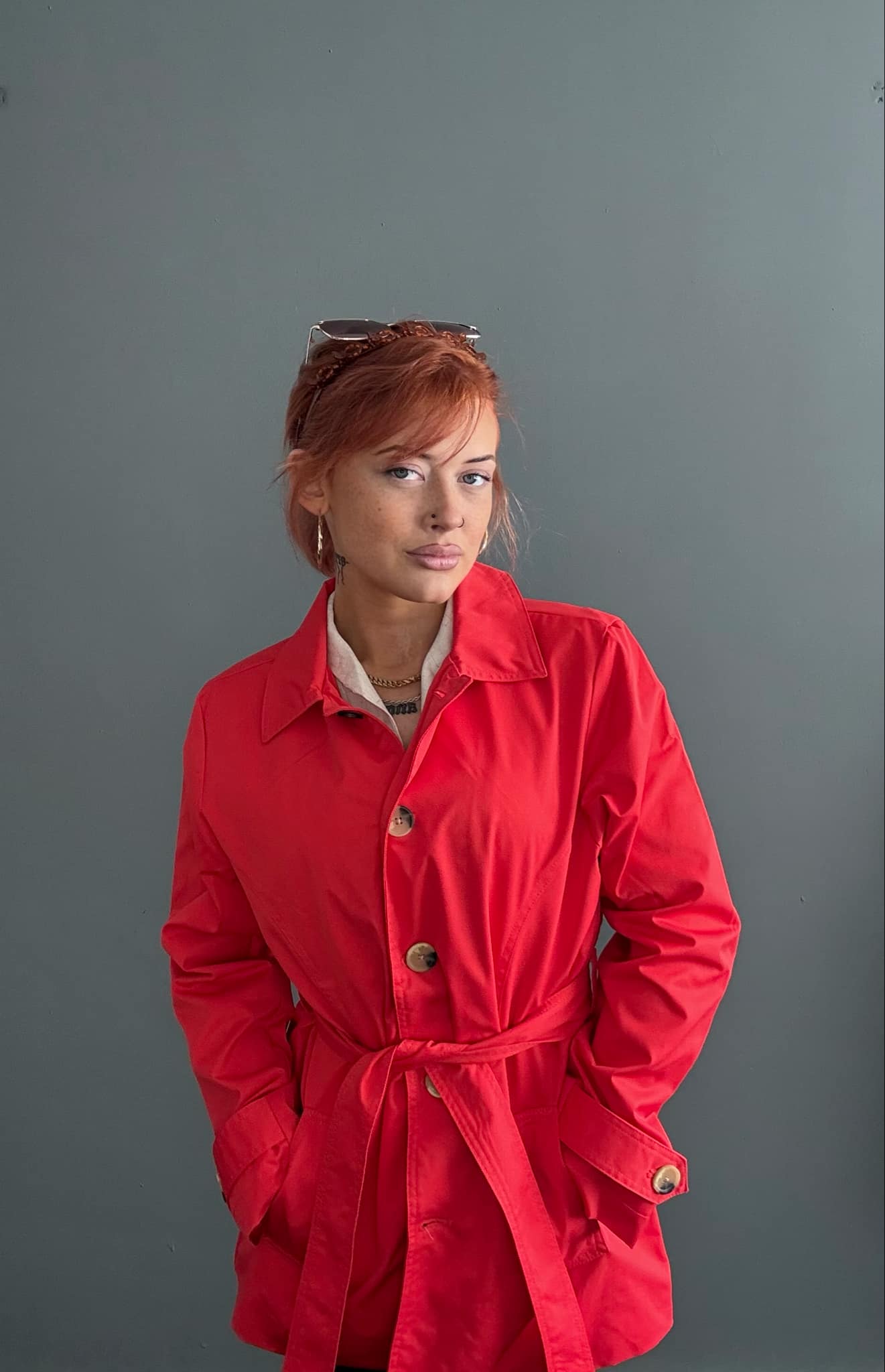 Fransa Trina Jacket - Poinsettia Red