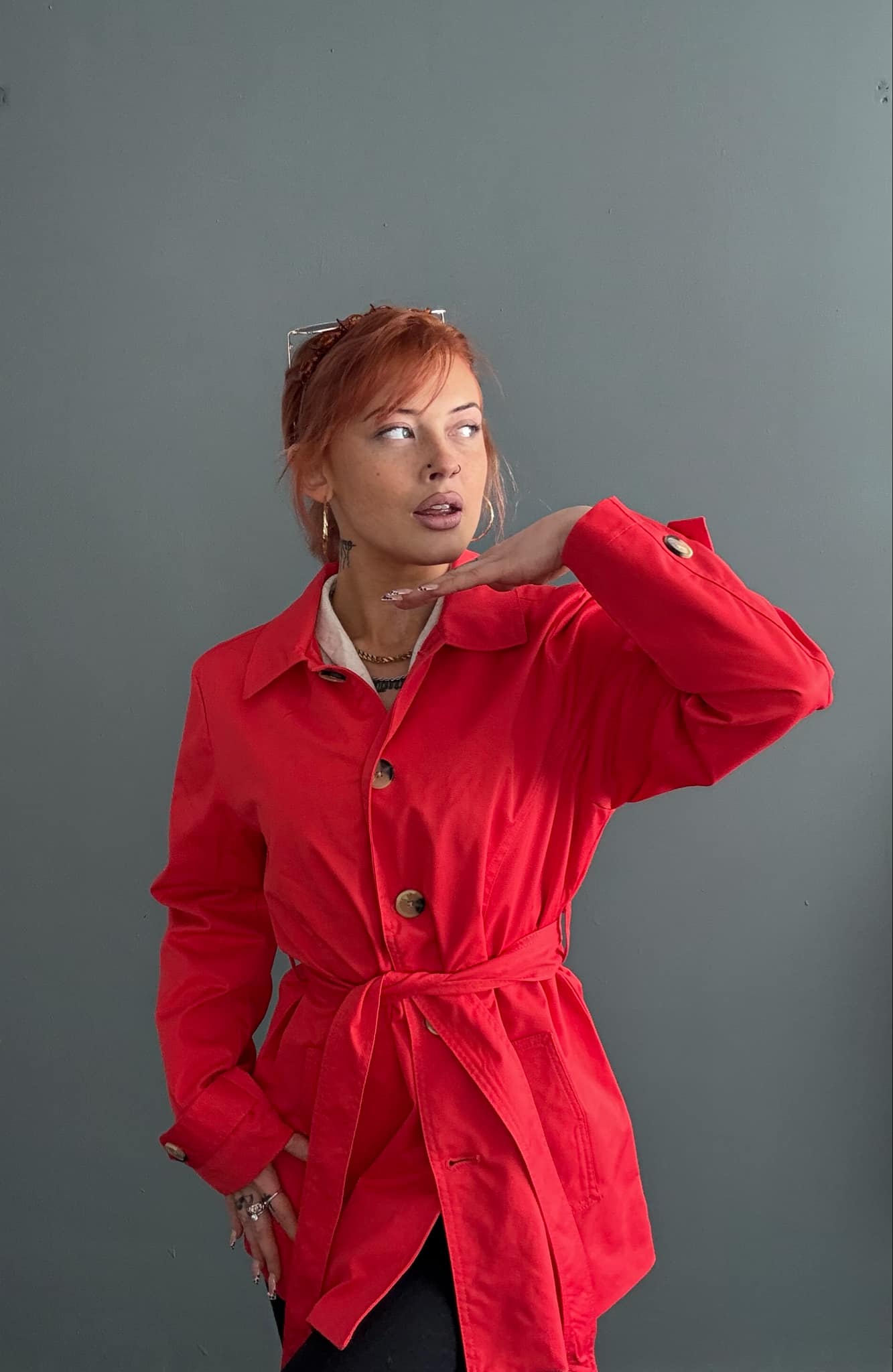 Fransa Trina Jacket - Poinsettia Red