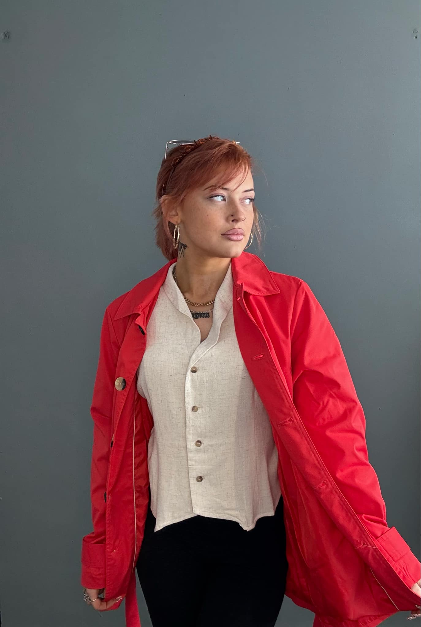 Fransa Trina Jacket - Poinsettia Red