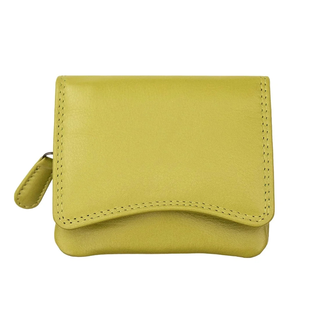 Prime Hide Compact Curvy Leather Purse - Choice of colours
