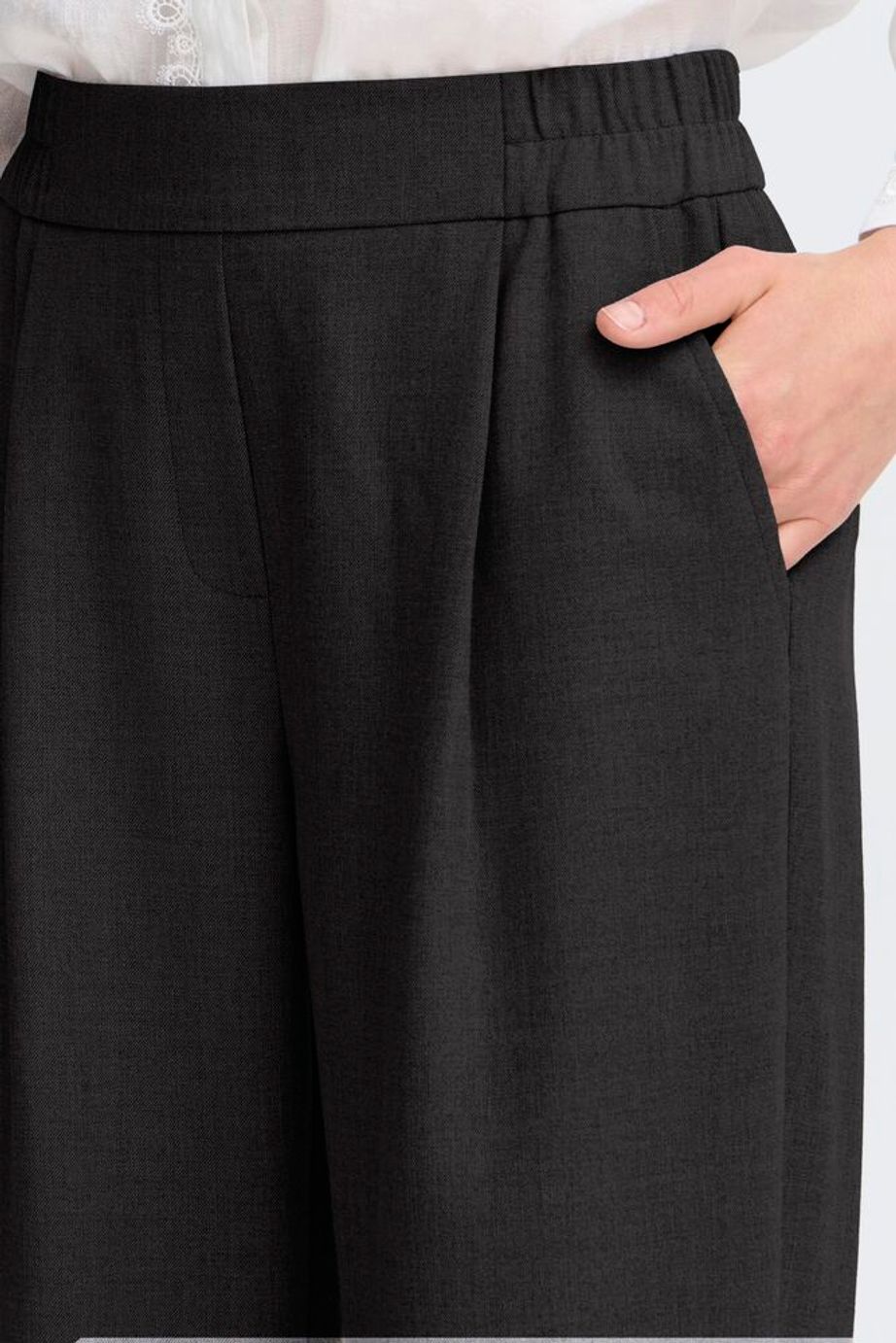 Fransa Abigail Pull On Trousers - Black