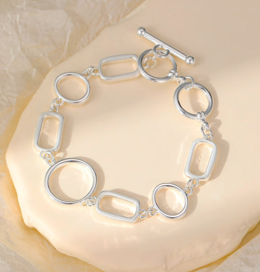 Gracee Silver Chain Bracelet