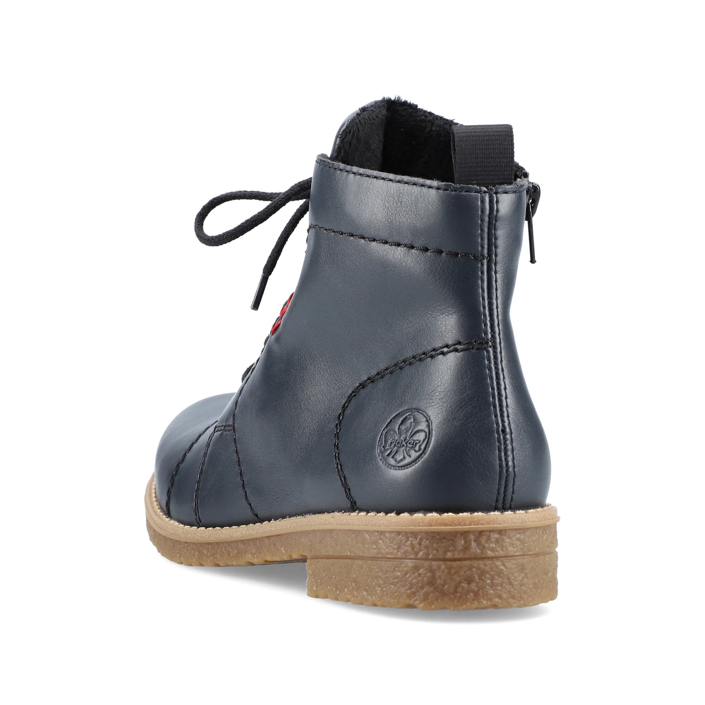 Rieker Zip & Lace Boots 73500 - Navy