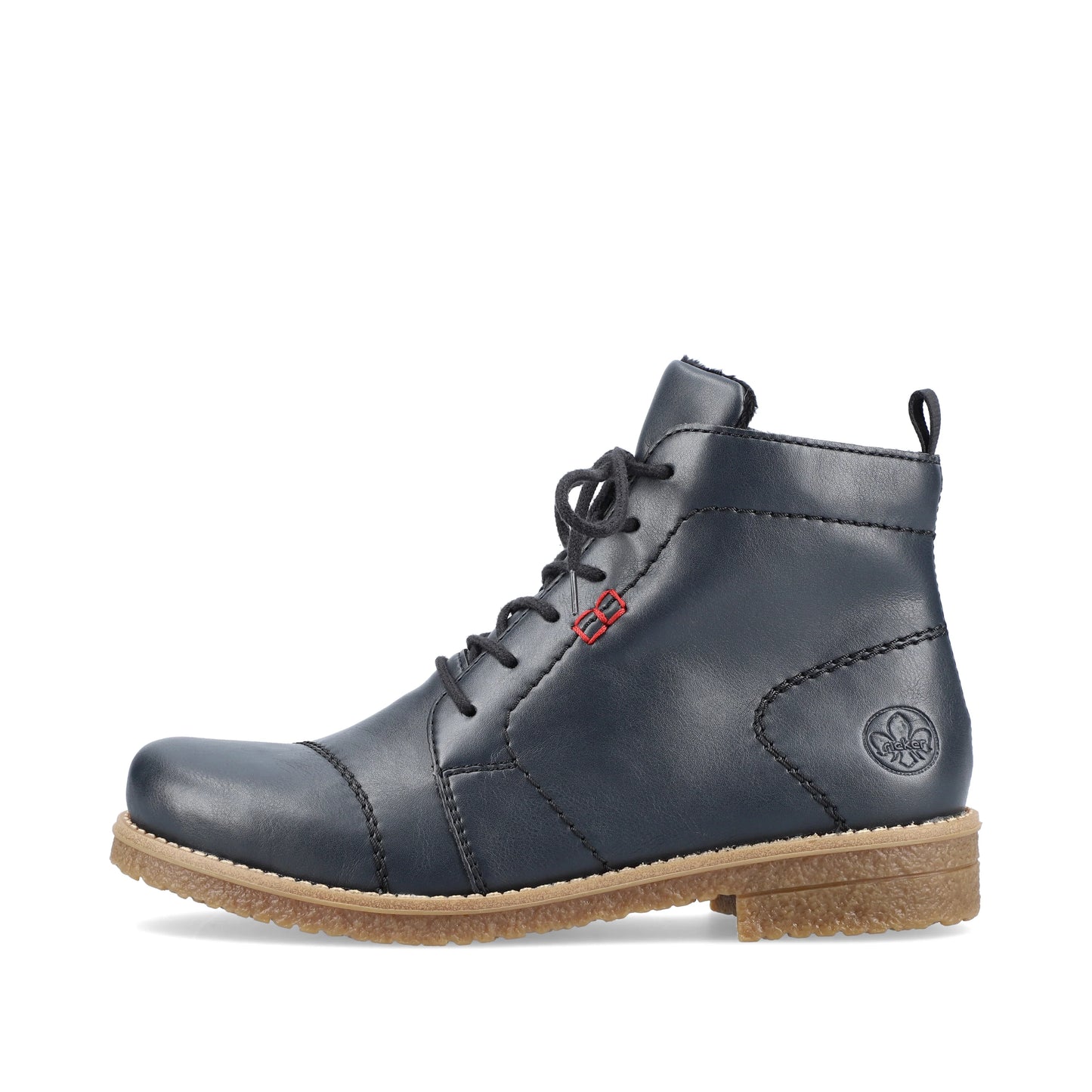 Rieker Zip & Lace Boots 73500 - Navy