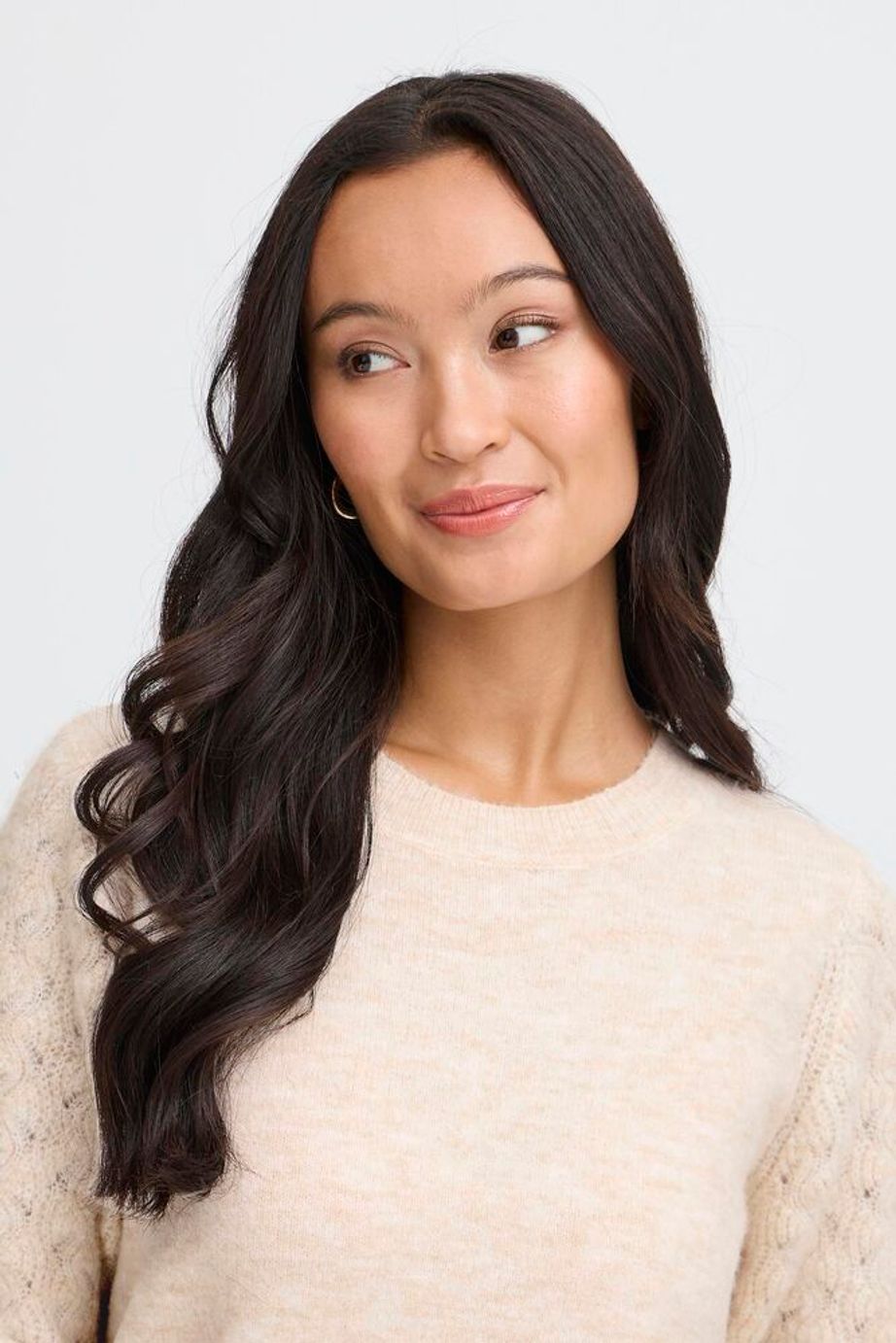 Fransa Kanva Half Sleeve Pullover - Cream