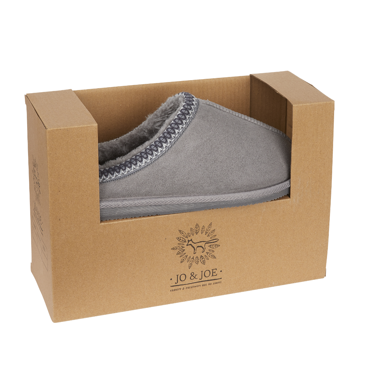 Jo & Joe Koala Mule Slippers - Grey