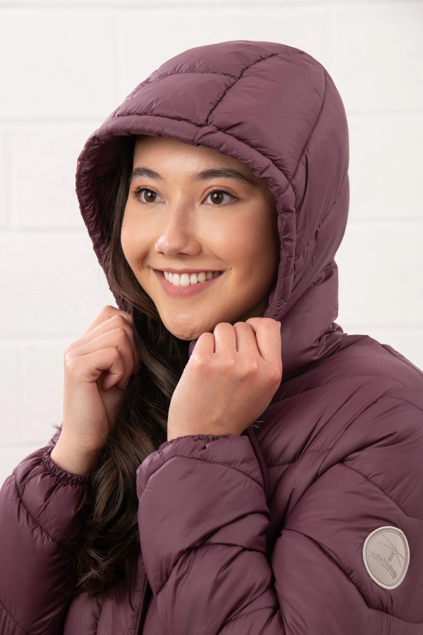 Lighthouse Laurel Padded Coat - Cranberry