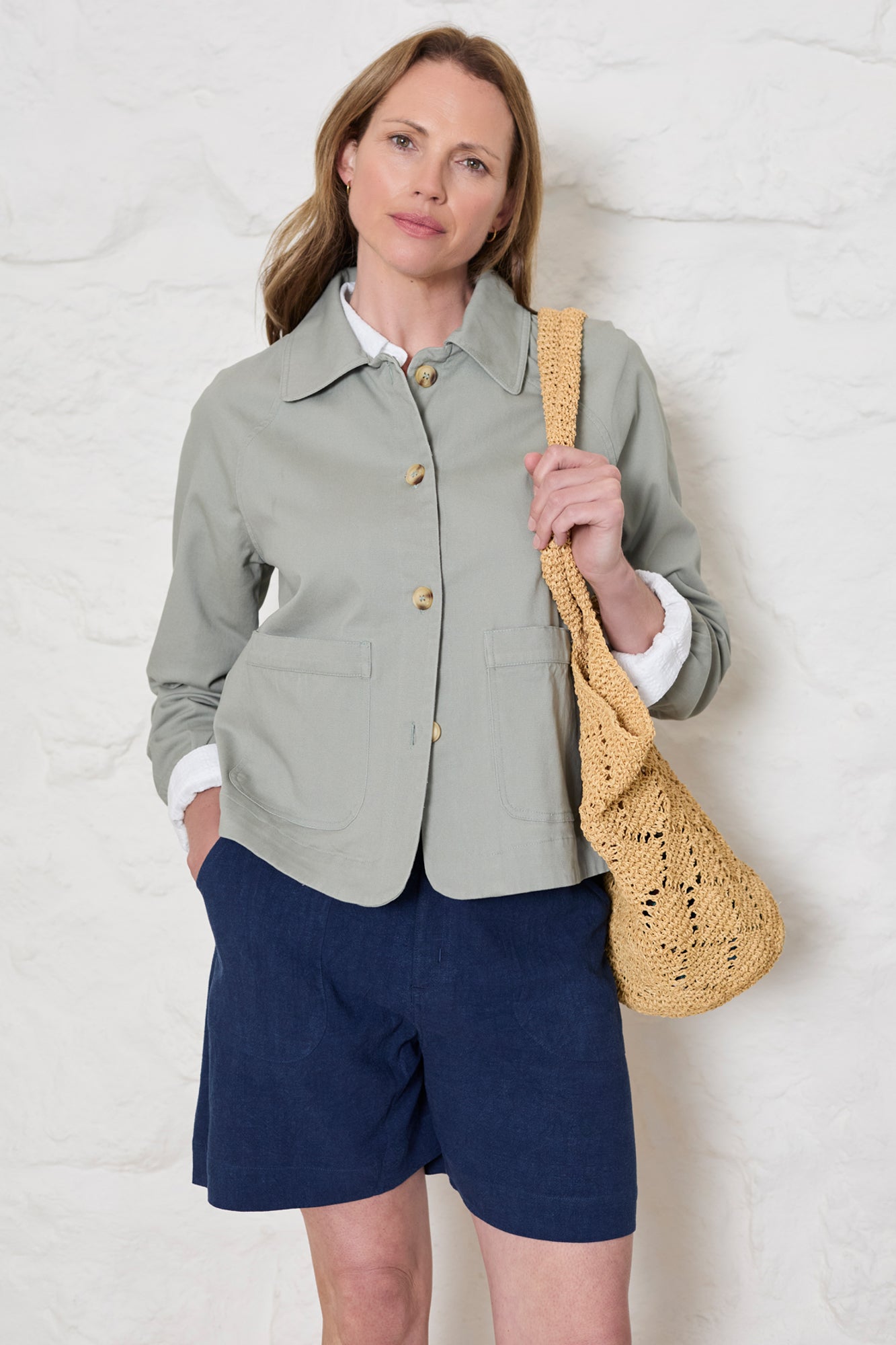 Lily & Me Kynance Jacket Twill - Dusky Sage