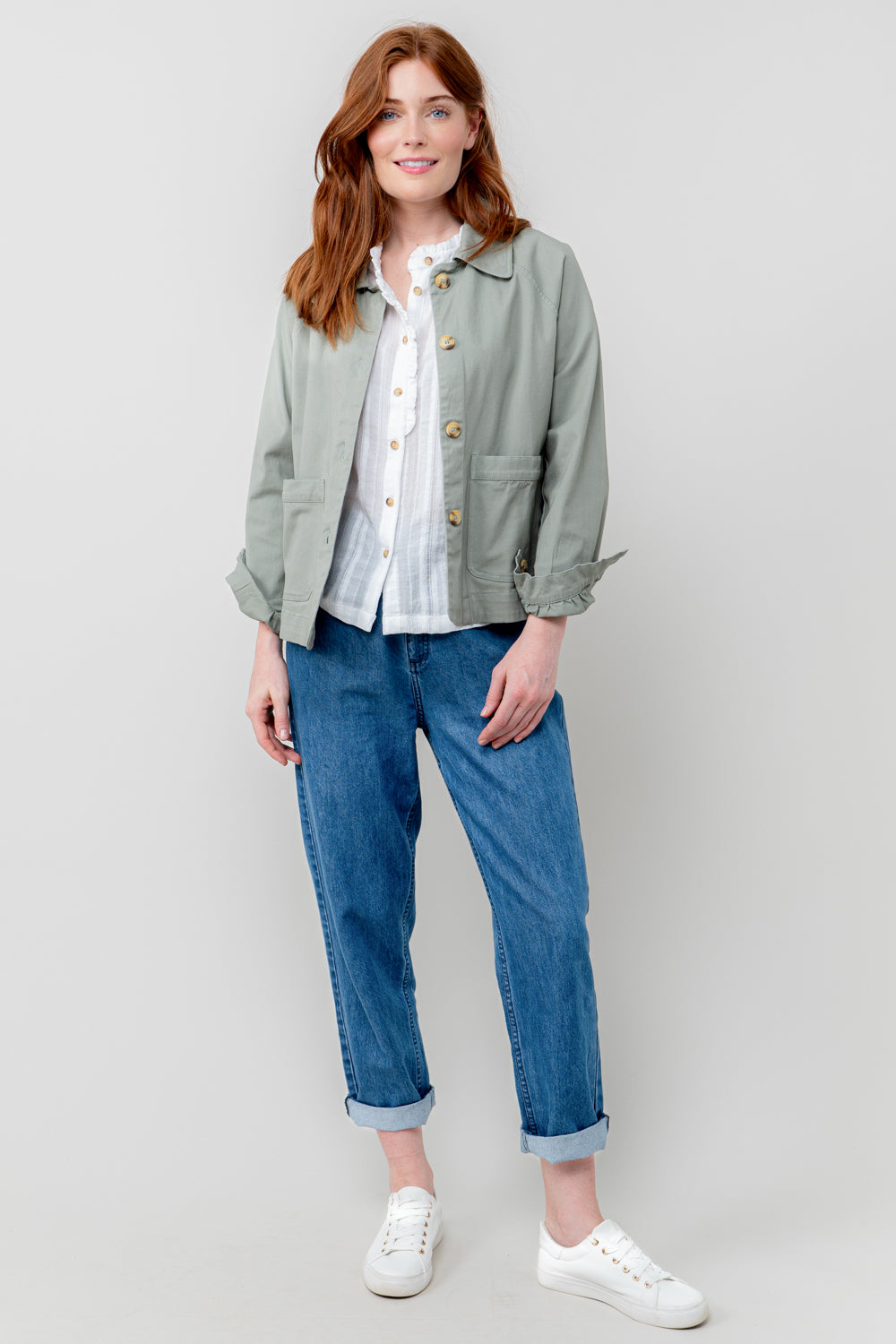 Lily & Me Kynance Jacket Twill - Dusky Sage