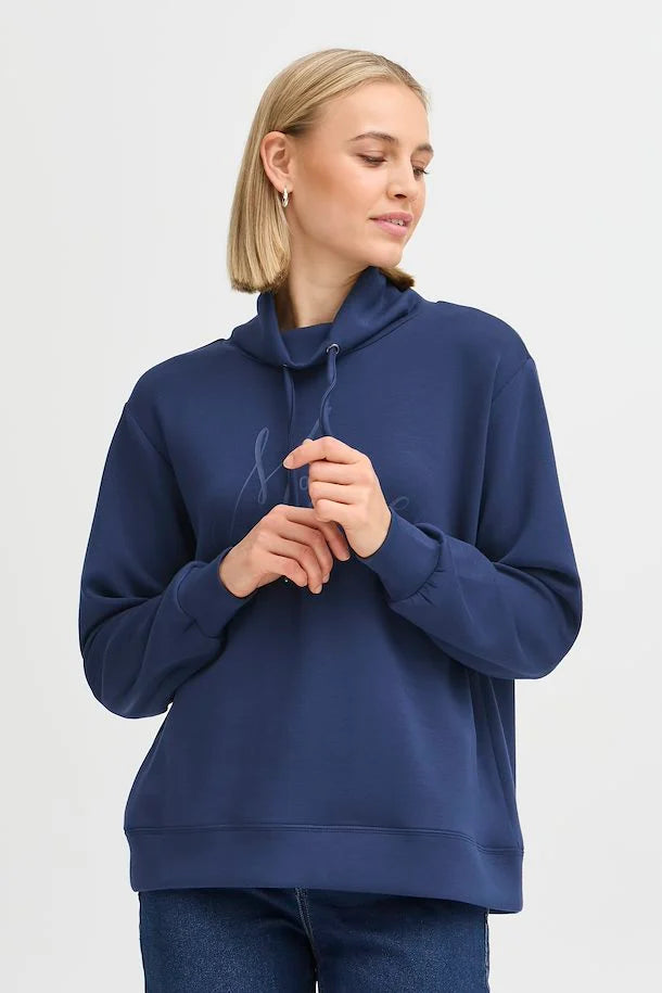 Fransa Aurora Sweatshirt - Navy