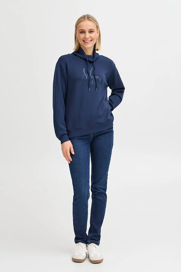 Fransa Aurora Sweatshirt - Navy