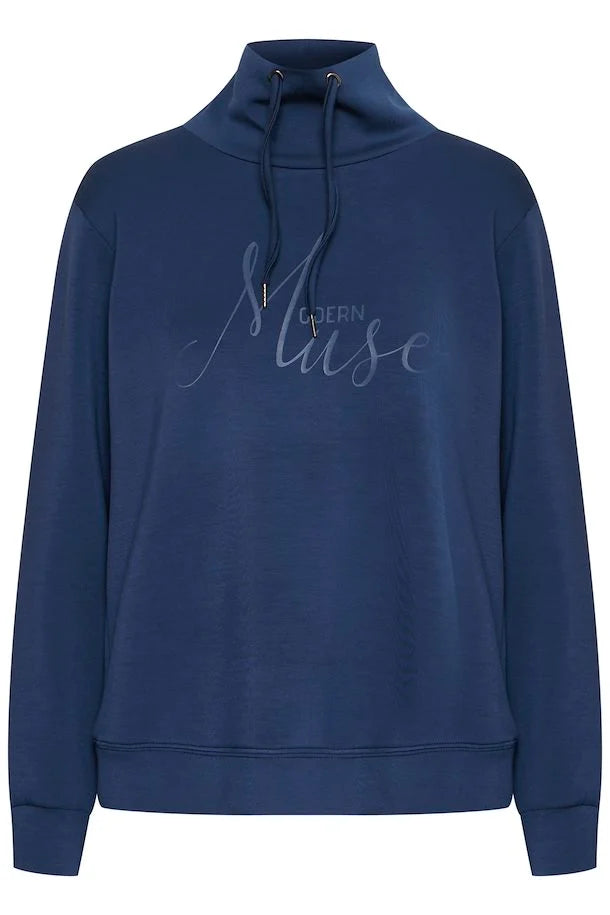 Fransa Aurora Sweatshirt - Navy