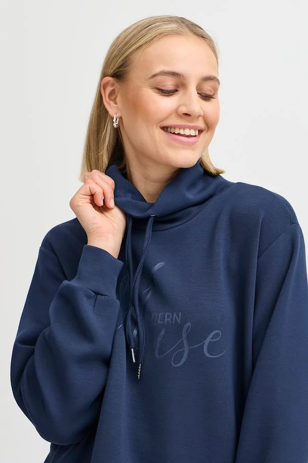 Fransa Aurora Sweatshirt - Navy