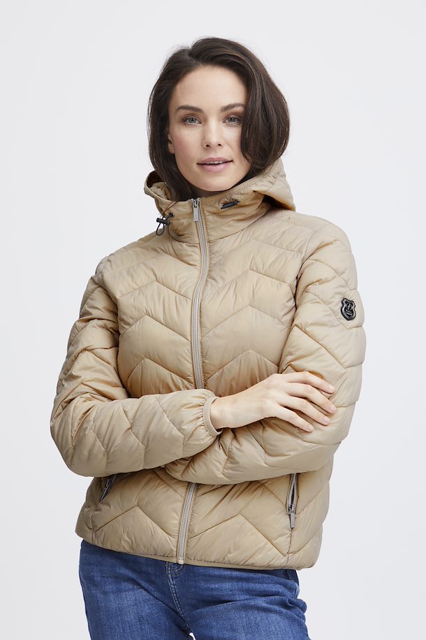 Fransa BaPadding Padded Hooded Jacket - Cream