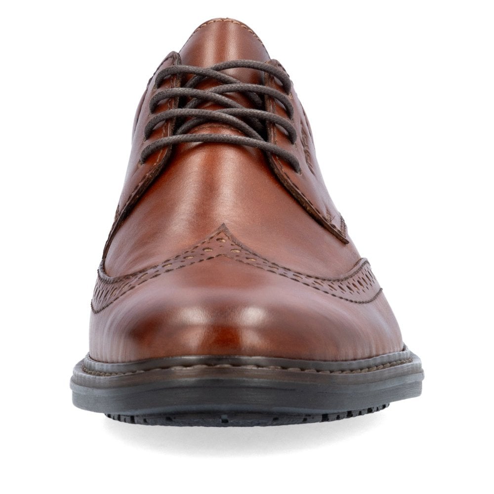 Rieker 17620 Mens Laced Leather Shoes - Brown