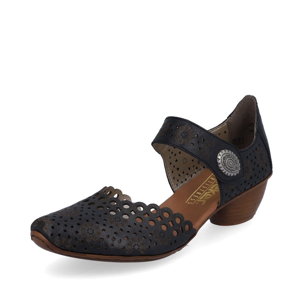 Rieker 43753 Cut-Out Shoes - Navy