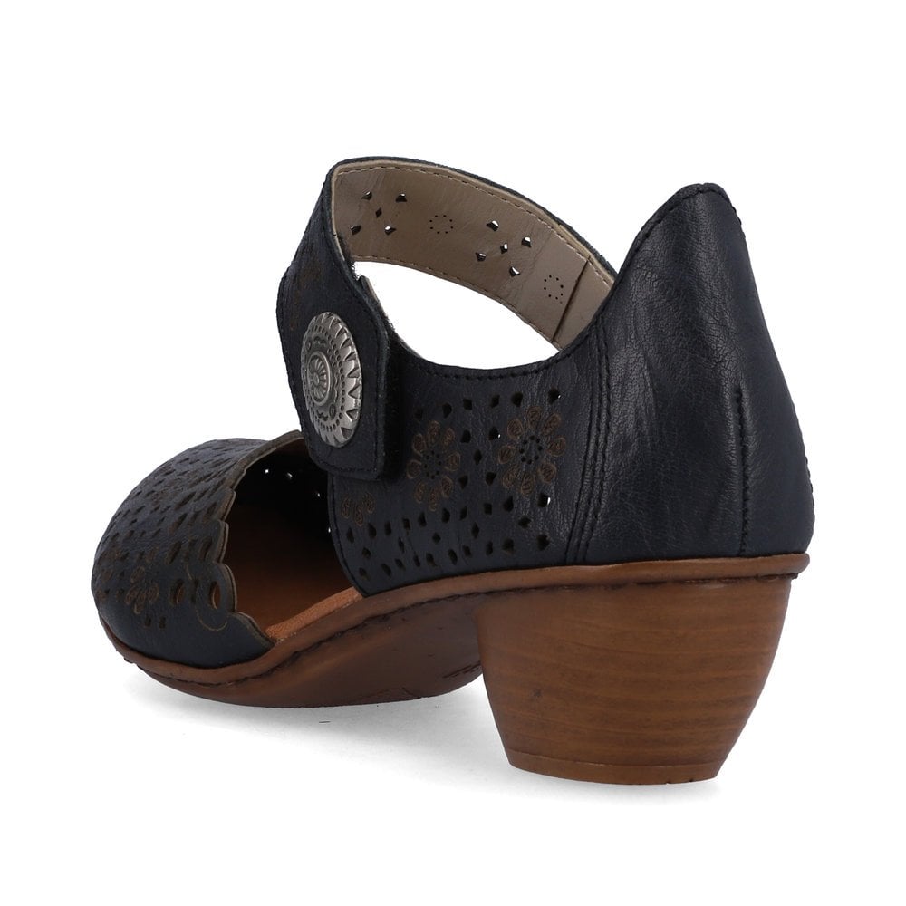 Rieker 43753 Cut-Out Shoes - Navy