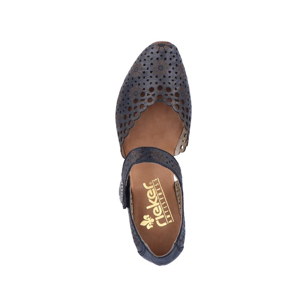 Rieker 43753 Cut-Out Shoes - Navy