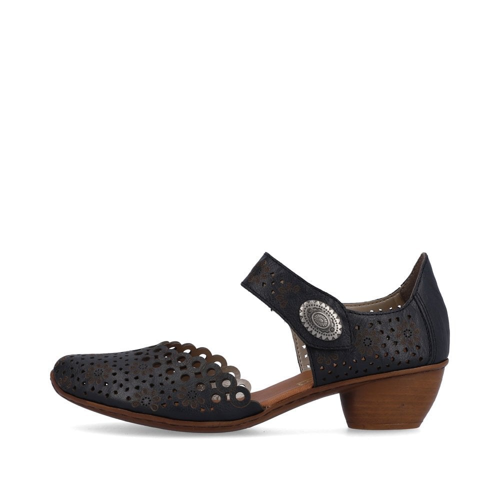 Rieker 43753 Cut-Out Shoes - Navy