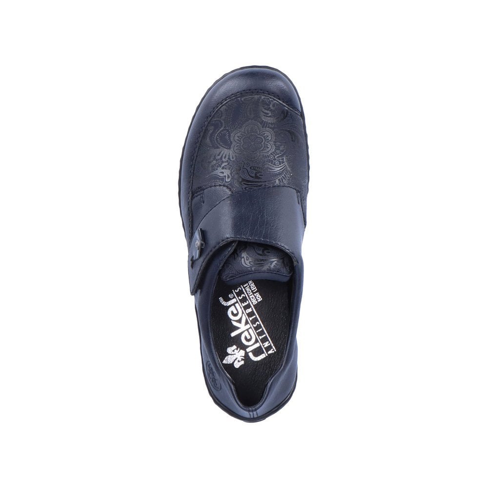 Rieker 48951 Hook and Loop Shoes - Navy blue