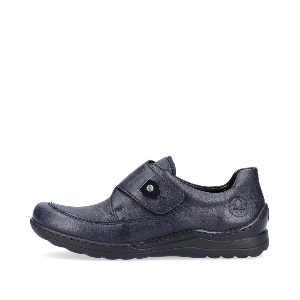 Rieker 48951 Hook and Loop Shoes - Navy blue